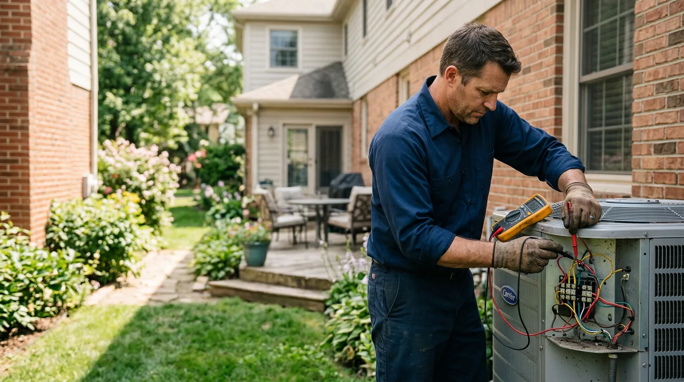 HVAC technician working near Weymouth, MA